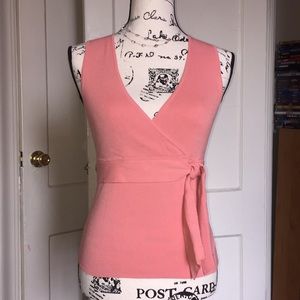 EUC Ann Taylor LOFT petite peach knit blouse